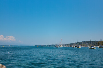 The lake geneva at summer 