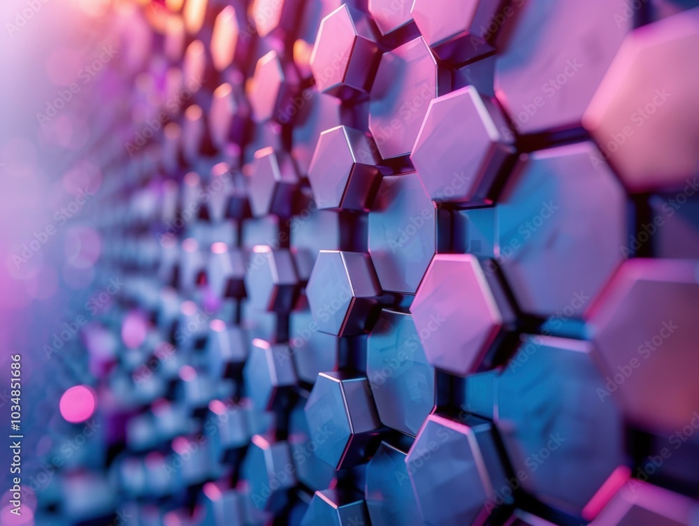 Aufkleber a colorful abstract pattern of hexagons. ai.