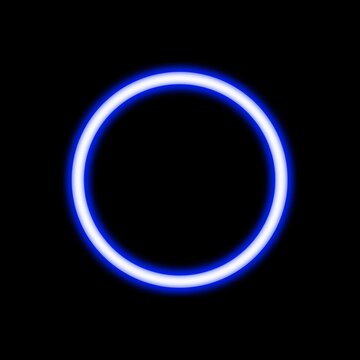 Nion effect circle with black background.