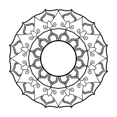 Mandala with Multicolor Symmetrical Patterns