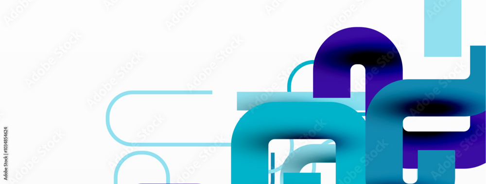Poster wave lines minimal abstract background