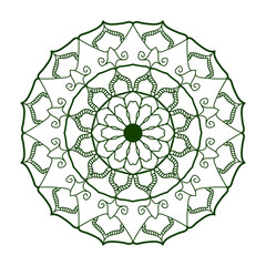 Mandala with Rainbow Color Spectrum