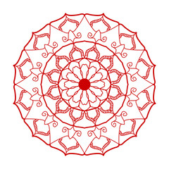 Floral Mandala with Vibrant Colors