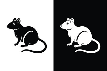 Rat Silhouettes. Large Pack of Mouse Icon Silhouettes in Vector Design