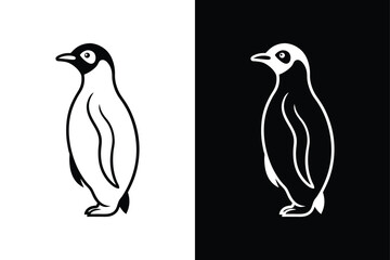 Wild Animals Collection. Minimal Penguin Icon for Web & Infographic Use
