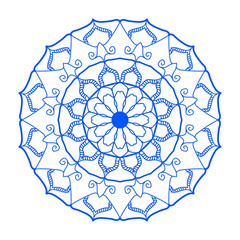 Psychedelic Multicolor Mandala Illustration