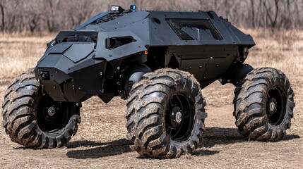 Military All Terrain Vehicle  Armored Truck  Off Road  Heavy Duty   Army   Black