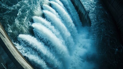 Water Flowing Over a Dam
