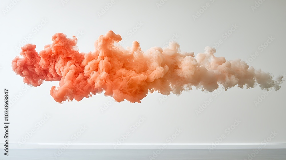Poster vibrant colorful smoke art an abstract display of flowing pigments on white background creating a dr