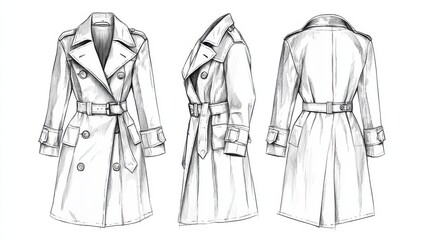 Ultra detailed, photorealistic fashion design sketch of a dramatic evening cape