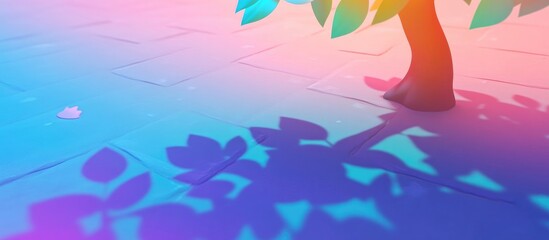 Concrete Surface And Tree Shadow