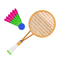 Badminton Racket and Shuttlecock: Playful Illustration 