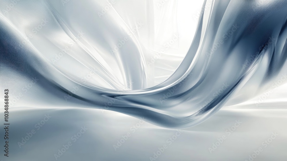 Poster 3d rendering of a white and gray motion blur background with a gradient abstract design