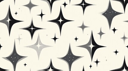 Abstract holiday wrapping paper featuring a black white and gray color scheme 1950s traditional design with a seamless rhombus pattern Pin up style fabric spring ornament with tiled elements Raste