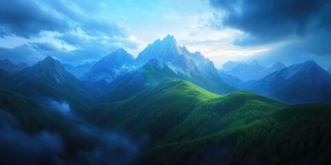 Obraz premium View of the Dolomites from Cristallo Perspective, Mountain Landscape from a High Perspective