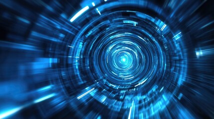 Obraz premium Blue Zoom or Warp Effect Background