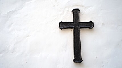Christian cross symbol on a white background