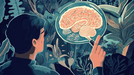 A deep dive into the psychology of curiosity, with illustrations representing how curiosity stimulates brain activity, fosters learning, and drives exploration