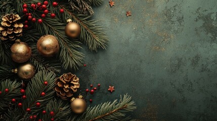 A high-end Christmas and New Year background for corporate greetings, with a refined and professional design, incorporating subtle holiday elements and a warm yet formal message