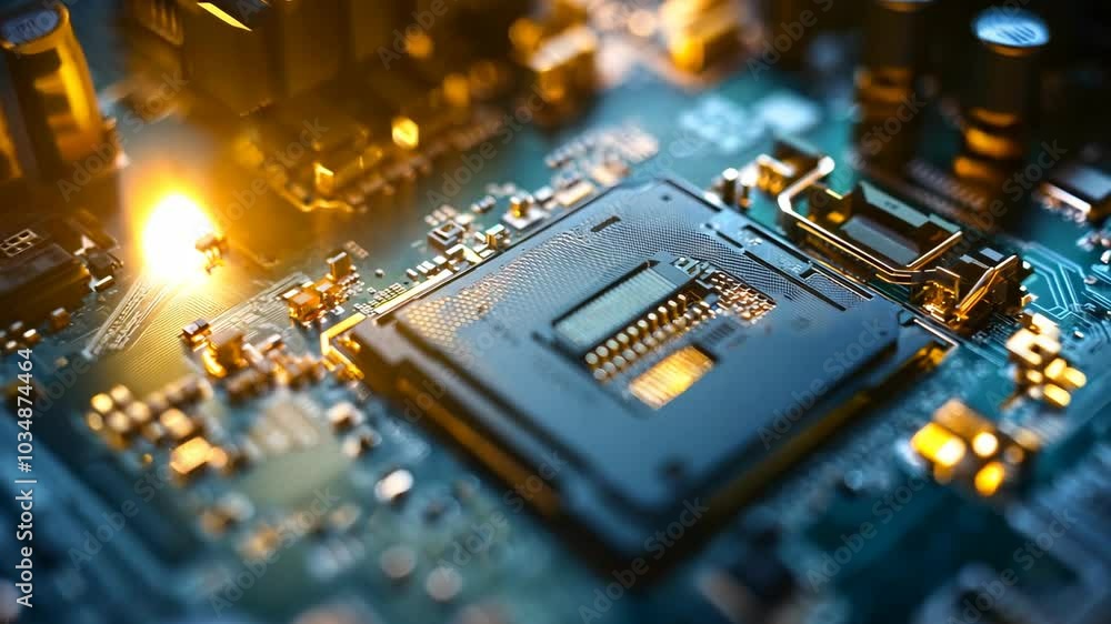 Aufkleber a close up of a computer chip