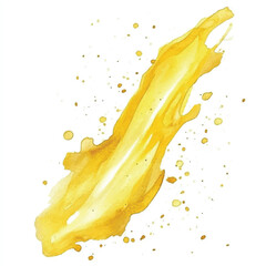 Fototapeta premium Mustard splash watercolor clipart illustration