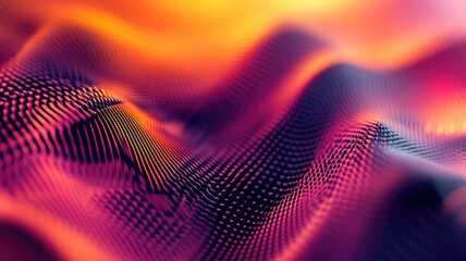 Abstract Wavy Pattern with Red and Orange Hues