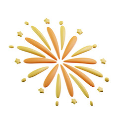  3D Illustration Fireworks