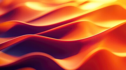Obraz premium Abstract Wavy Pattern with Red, Orange, and Yellow Hues