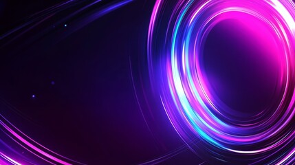 Fototapeta premium A vibrant abstract background featuring swirling neon colors and light effects.