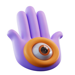 3D Illustration Hamsa