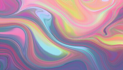 Obraz premium abstract liquified paint background, Iridescent marbled holographic texture