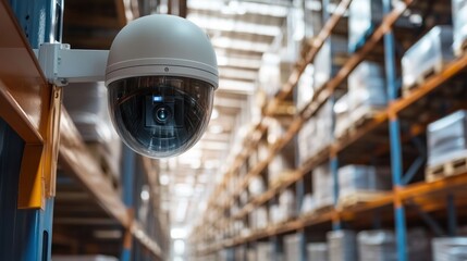 Solar-powered warehouse security systems: Solar-powered cameras and alarms securing a warehouse in remote areas, ensuring energy efficiency and continuous operation