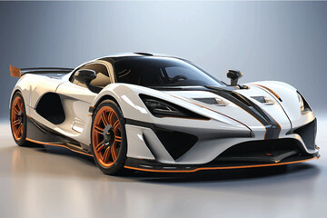 Sedan Car Isolated. 3D rendering