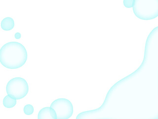 ゆるカワなメンフィス幾何学模様のフレーム素材　水色