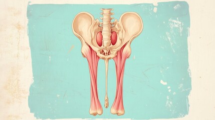Detailed Skeletal Structure Diagram of Human Anatomy for Medical and Educational Purposes