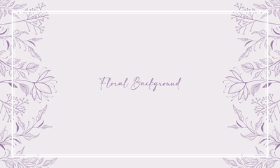 Decorative frame with a botanical pattern of leaves and branches vector illustration background