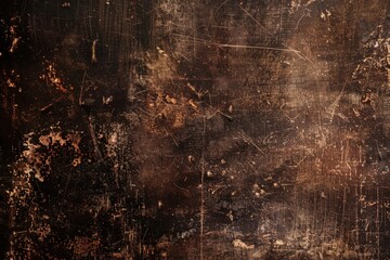 Obraz premium A brown and dirty wall with a lot of scratches and marks, generative ai image