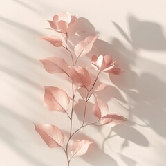 Serene Botanical Arrangement with Elegant Leaves for Wellness and Skincare Products