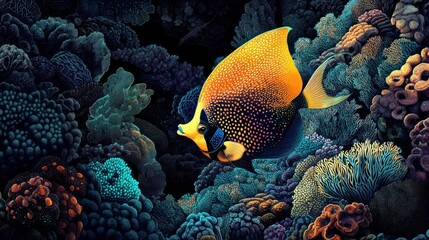 Obraz premium Vibrant Fish in Coral Reef