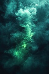 Fototapeta premium Abstract dark green and cyan background with neon light