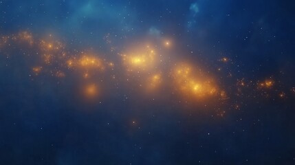 Obraz premium A stunning cosmic scene showcasing glowing celestial formations in a starry backdrop.