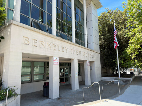 Berkeley California High School building in downtown.