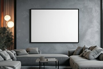 blank wooden photo frame mock up by generative ai
