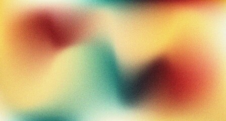 Abstract multi color blurred gradient background featuring a grain texture effect for modern design