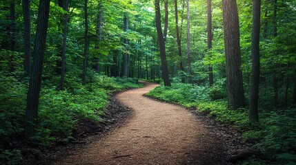 Obraz premium Serene Forest Path Under Natural Light