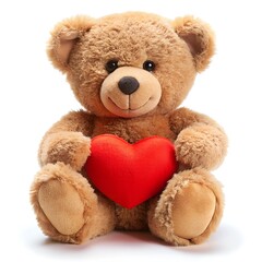 Fototapeta premium teddy bear and heart