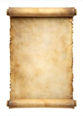 old paper scroll isolated