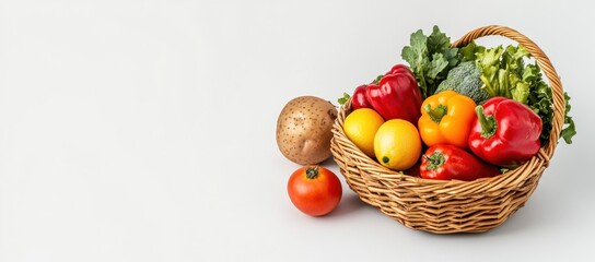 Fresh Vegetables in a Basket