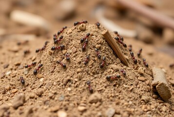 Ant Hill A mound of soil sand or other materials built by ants a