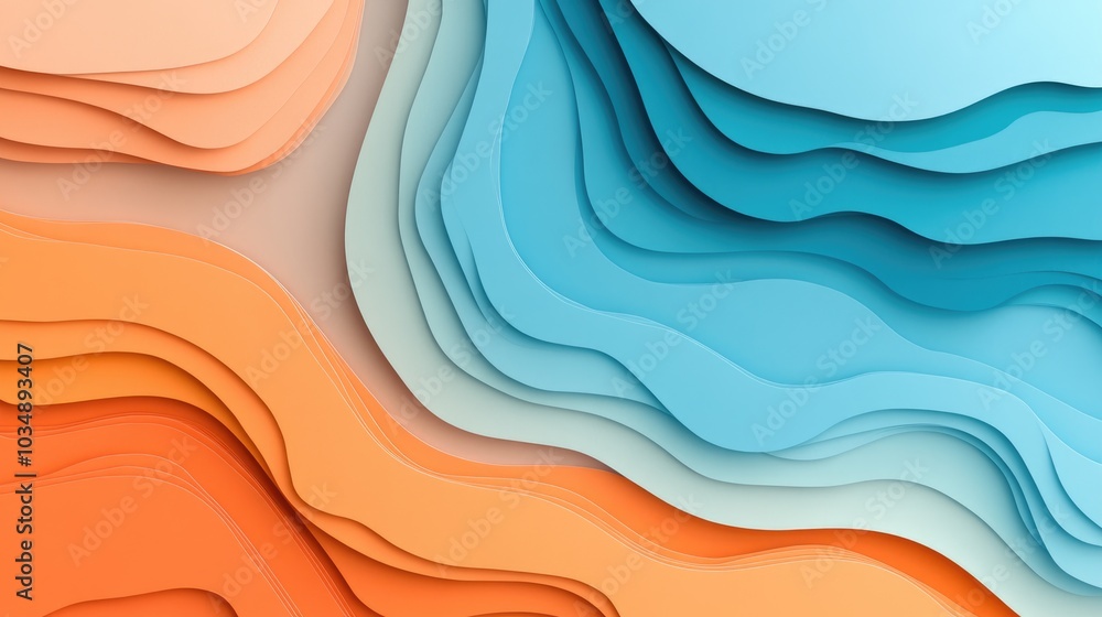 Poster textured background with a paper cutting style ideal for brainstorming concepts and creative project